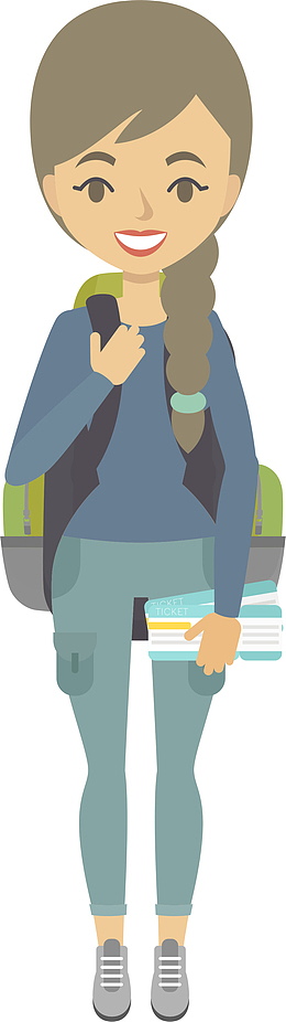 女人手绘清新头像