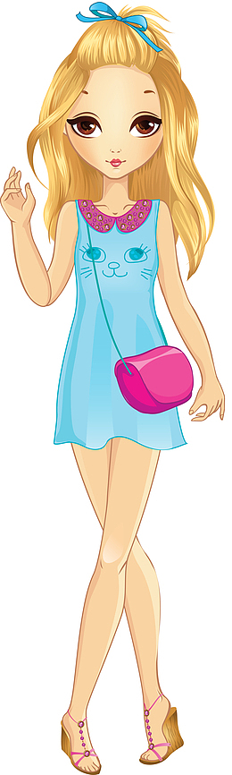 矢量金发美女
