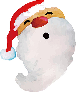 满脸幸福的圣诞老人