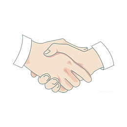 卡通握手言和的人PNG
