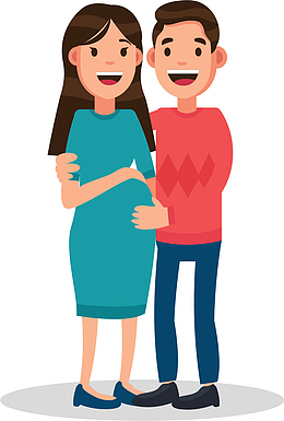 新婚怀孕的夫妻俩