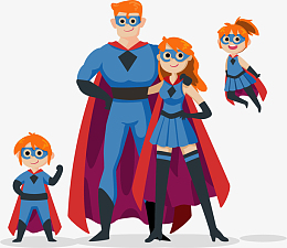 英勇的超人全家福