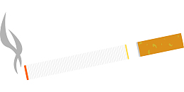 手绘水彩的香烟烟雾