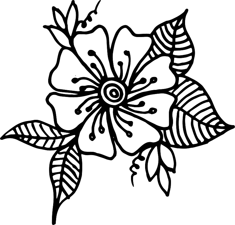 手绘花朵装饰
