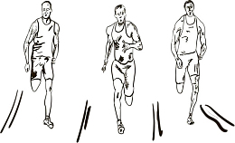 手绘田径运动员