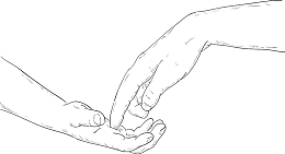 手绘手线条