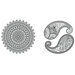 矢量素描花纹