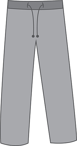 休闲长裤矢量素材图
