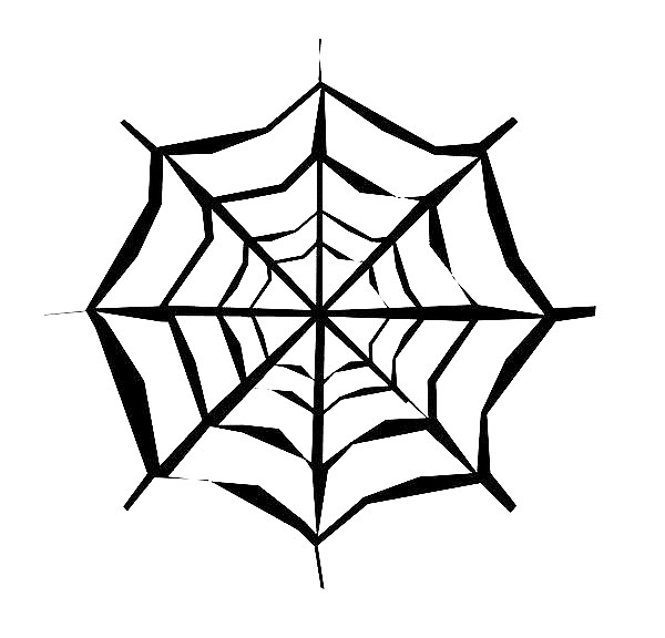 几何手绘黑色蜘蛛网