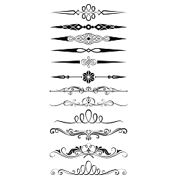 手绘黑色花纹线条