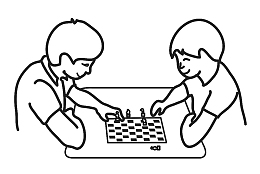 手绘线条下棋对弈