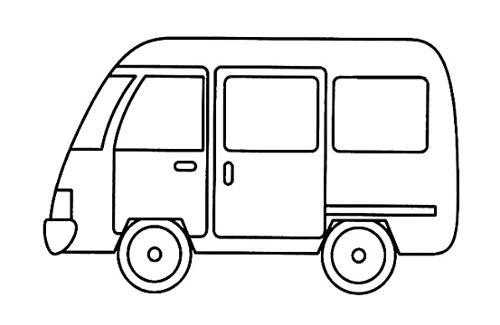 简笔面包车