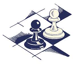 线条手绘棋子
