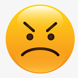 生气表情卡通插画