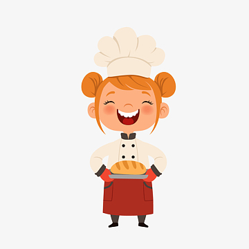 开心的女厨师矢量图