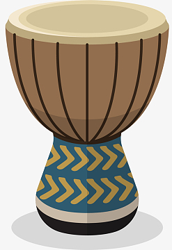 咖啡色油漆粉刷非洲鼓
