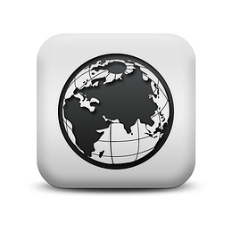磨砂白广场图标文化全球随着网格