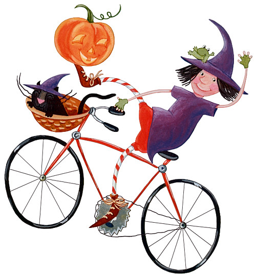 騎著腳踏車的女巫