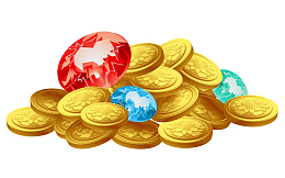 一堆金币