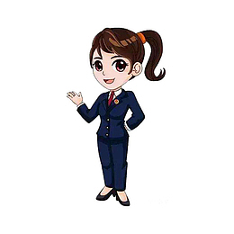 卡通微笑的检察官