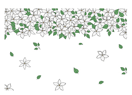 美丽手绘茉莉花花纹