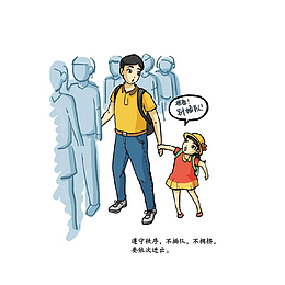 遵守秩序，不插队