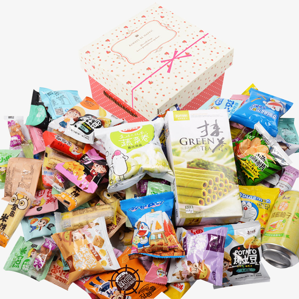 三只松鼠七夕零食大礼包免抠素材免费下载_觅元素51yuansu.com