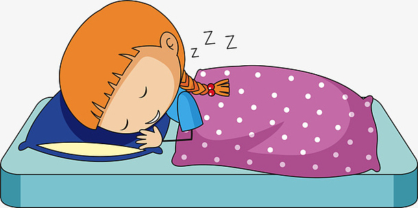 可爱卡通睡觉女生