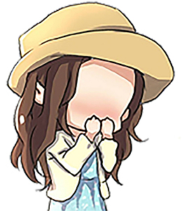 卡通q版捂眼女孩