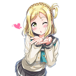可爱的卡通插画女生飞吻免抠