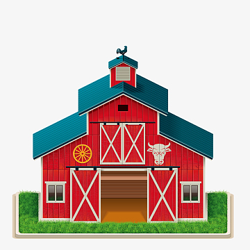 农场的仓库设计矢量图aipng矢量图秋季麦子大丰收aipng卡通农民矢量图