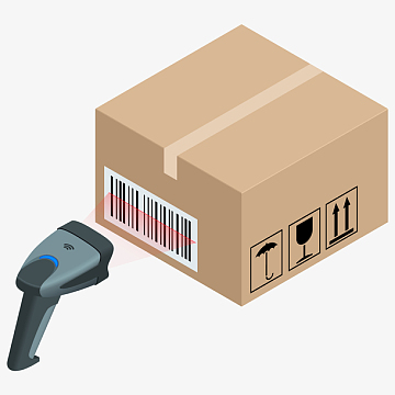 快递包裹矢量插画