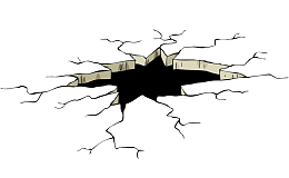 插画破洞裂纹儿png