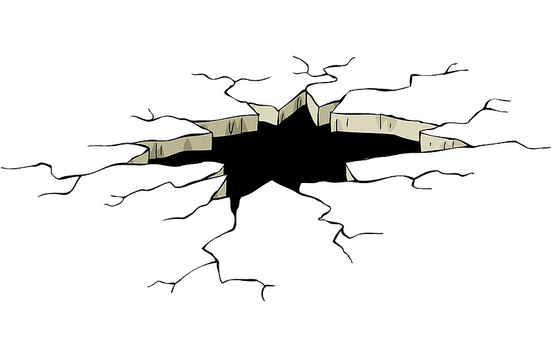 插画破洞裂纹儿png
