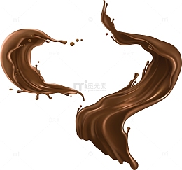 飞溅的巧克力液体