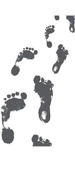 黑灰色的足迹花纹