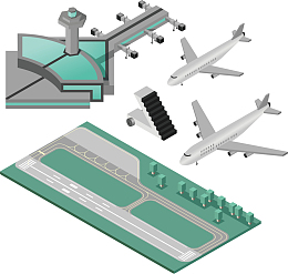 机场跑道飞机指挥中心