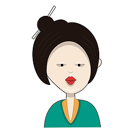 汉代卡通美女
