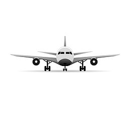 卡通飞机设计矢量图