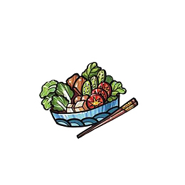 卡通蔬菜盒饭