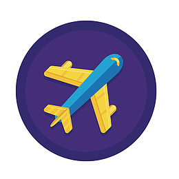 卡通航天飞机矢量图标