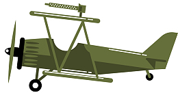 军绿色风格矢量飞机