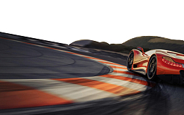 抓拍赛车转弯瞬间