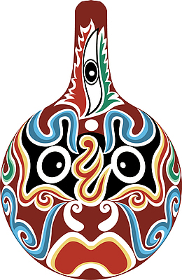 png卡通矢量京剧人物脸谱图aipng矢量京剧素材脸谱花脸aipng矢量彩色