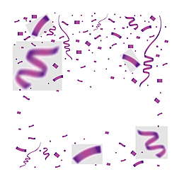 紫色漂浮的彩带氛围矢量