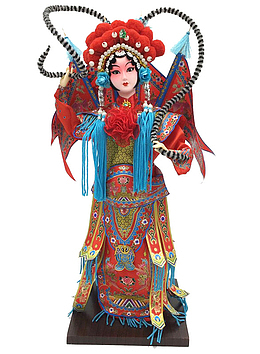 穿戏服唱穆桂英挂帅