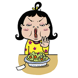 拒绝吃饭的女孩