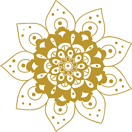 复古金色宗教花纹