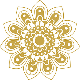 复古金色曼陀罗花纹