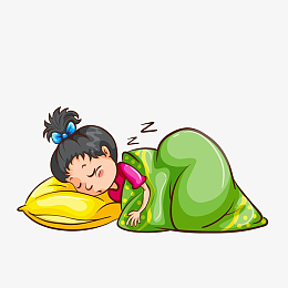沉睡的可爱小女孩